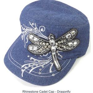 🍓🍇🍉NWT Dark Denim Cadet Hat Dragonfly